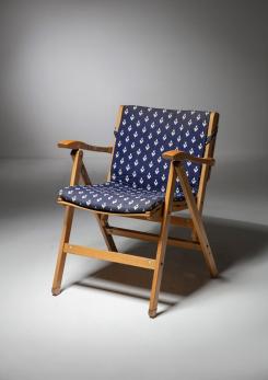 Compasso - Set of Six Folding Chairs by Carlo Hauner for Reguitti Compasso - Set of Six Folding Chairs by Carlo Hauner for Reguitti