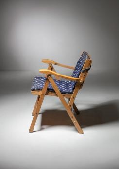 Compasso - Set of Six Folding Chairs by Carlo Hauner for Reguitti Compasso - Set of Six Folding Chairs by Carlo Hauner for Reguitti