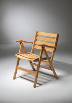 Compasso - Set of Six Folding Chairs by Carlo Hauner for Reguitti Compasso - Set of Six Folding Chairs by Carlo Hauner for Reguitti