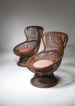 Compasso - Pair of "Margherita" Lounge Chairs by Franco Albini for Bonacina