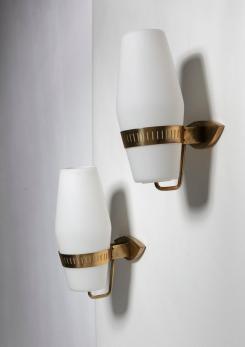 Compasso - Pair of Model 2078 Wall Lamps by Stilnovo
