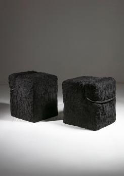 Compasso - Pair of "Blocco" Chairs by Nanda Vigo for Driade