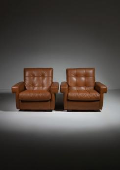 Compasso - Set of Two Lounge Chairs Model 919 by Ico Parisi for Cassina Compasso - Set of Two Lounge Chairs Model 919 by Ico Parisi for Cassina