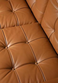 Compasso - Leather Settee Model 919 by Ico Parisi for Cassina, Italy, 1960s