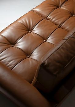 Compasso - Leather Settee Model 919 by Ico Parisi for Cassina, Italy, 1960s