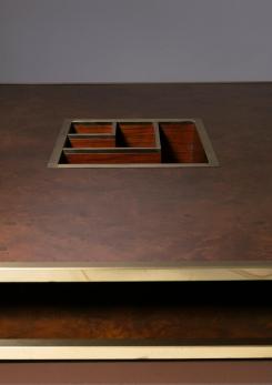 Compasso - Large Italian 70s Burl Coffee Table