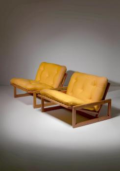 Compasso - Pair of "Carlotta" Lounge Chairs by Afra and Tobia Scarpa for Cassina