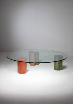 Compasso - Large Round Glass Table by Saporiti