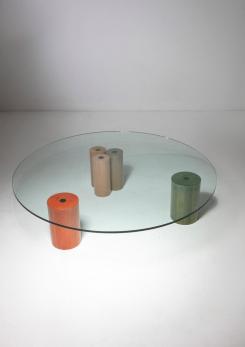 Compasso - Large Round Glass Table by Saporiti