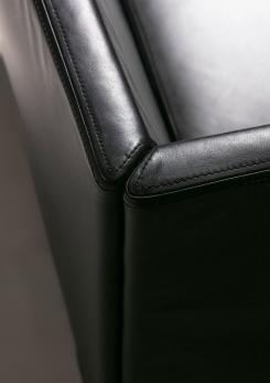 Compasso - Leather Armchair Model "D101" by Tecno