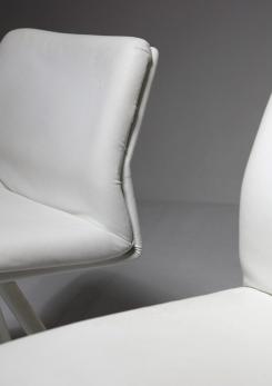 Compasso - Set of White Leather Chairs