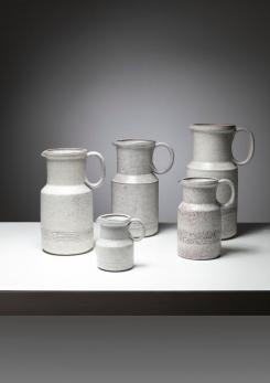 Compasso - Set of Five Ceramic Pitchers by Alessio Tasca