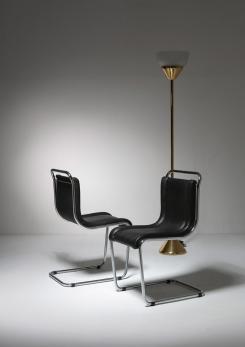 Compasso - Pair of Italian 70s Chrome Chairs