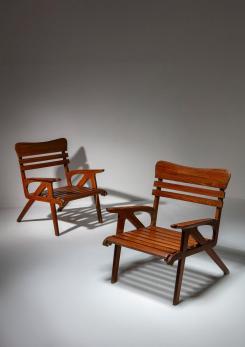 Compasso - Pair of Lounge Chairs by Carlo Pagani