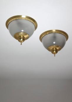 Compasso - Pair of "Lsp2" Ceiling or Wall Lamps by Caccia Dominioni for Azucena