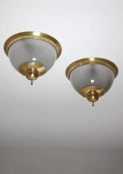 Compasso - Pair of "Lsp2" Ceiling or Wall Lamps by Caccia Dominioni for Azucena