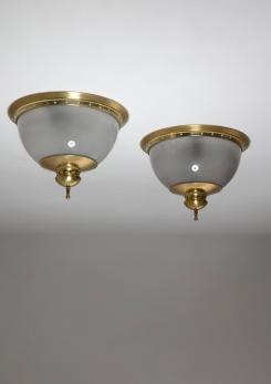 Compasso - Pair of "Lsp2" Ceiling or Wall Lamps by Caccia Dominioni for Azucena