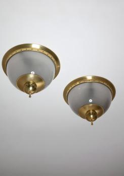 Compasso - Pair of "Lsp2" Ceiling or Wall Lamps by Caccia Dominioni for Azucena