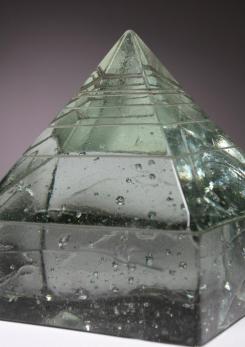 Compasso - Large Solid Glass Pyramid by Pompeo Pianezzola for Appiani