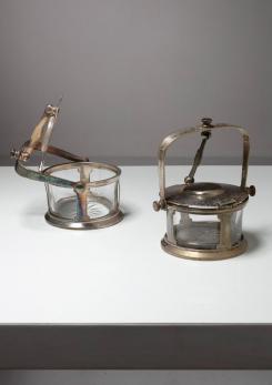 Compasso - Pair of Silver Plate Cheese Holders by Gio Ponti for Calderoni