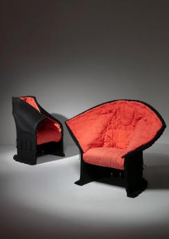 Compasso - Pair of "I Feltri" Lounge Chairs by Gaetano Pesce for Cassina