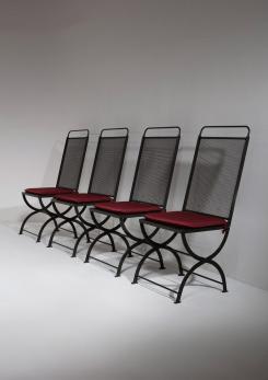 Compasso - Set of Four "Nonaro" Chairs by Caccia Dominioni for Azucena