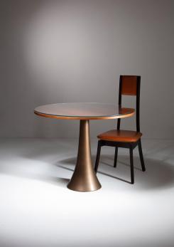 Compasso - "Series 41" Bronze Table by Angelo Mangiarotti for Bernini