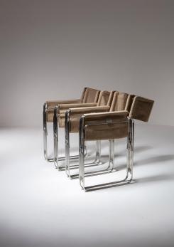 Compasso - Set of Four "April" Folding Chairs by Gae Aulenti for Zanotta