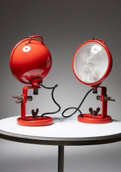 Compasso - Pair of "Jeep" Table Lamps by Leonardi and Stagi for Lumenform