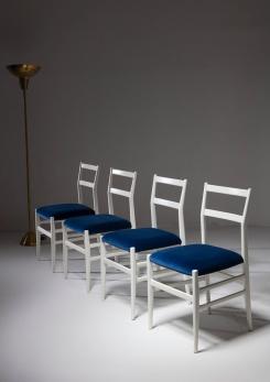 Compasso - Set of Four "Leggera" Chairs by Gio Ponti for Cassina Compasso - Set of Four "Leggera" Chairs by Gio Ponti for Cassina