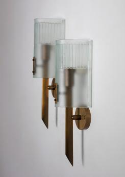 Compasso - Rare Pair of Wall Lamps by Angelo Lelii for Arredoluce