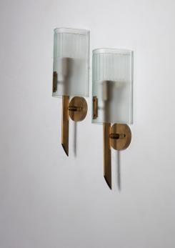 Compasso - Rare Pair of Wall Lamps by Angelo Lelii for Arredoluce