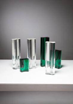 Compasso - Set of Five Vases by Luigi Massoni for Guzzini