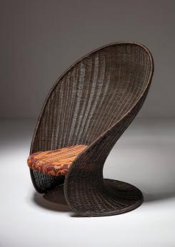 Compasso - "Foglia" Lounge Chair by Travasa for Bonacina