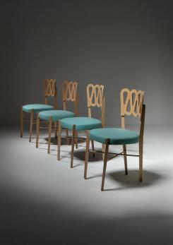 Compasso - Set of Four Model 969 Chairs by Gio Ponti for Montina