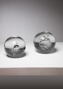 Compasso - Pair of Solid Glass Spheres