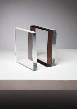 Compasso - Pair of Italian 70s Plexiglass Boxes