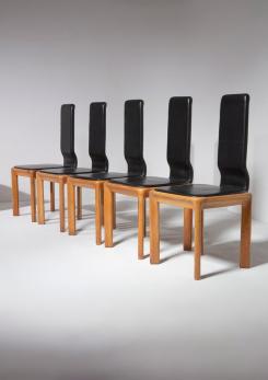 Compasso - Set of Six "De Nos" Chairs by Angelo Mangiarotti for Skipper