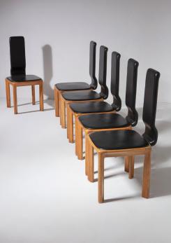 Compasso - Set of Six "De Nos" Chairs by Angelo Mangiarotti for Skipper