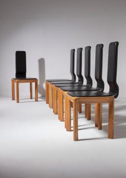 Compasso - Set of Six "De Nos" Chairs by Angelo Mangiarotti for Skipper