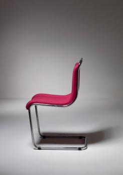 Compasso - Pair of 70s Chrome and Cloth Chairs