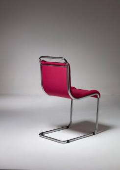 Compasso - Pair of 70s Chrome and Cloth Chairs