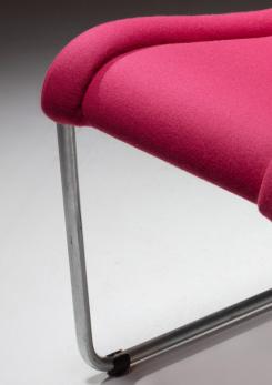 Compasso - Pair of 70s Chrome and Cloth Chairs