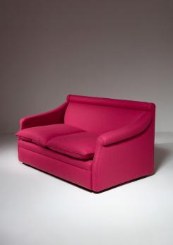 Compasso - "San Siro" Cloth Settee by Luigi Caccia Dominioni for Azucena