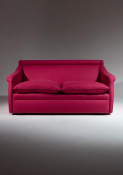 Compasso - "San Siro" Cloth Settee by Luigi Caccia Dominioni for Azucena