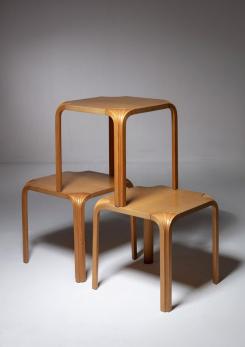 Compasso - Three Stools Model "X 601" by Alvar Aalto for Artek