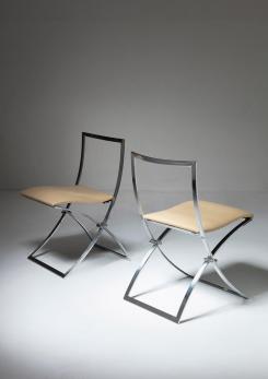 Compasso - Pair of "Luisa" Chairs by Marcello Cuneo for Mobel Italia