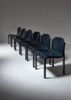 Compasso - Set of Six "Mito" Plywood Chairs by Carlo Bartoli for T70