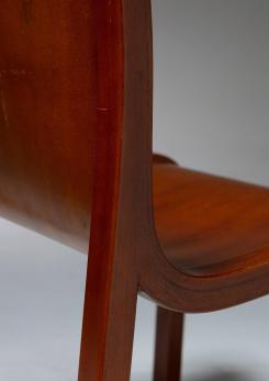 Compasso - Set of Six Bartoli Mito plywood chairs for T70