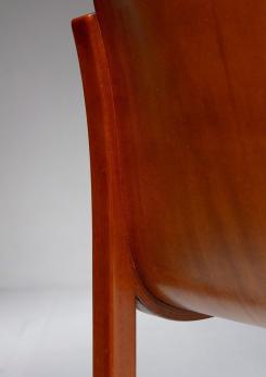 Compasso - Set of Six Bartoli Mito plywood chairs for T70